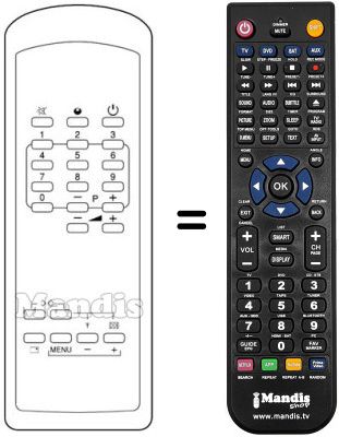 Replacement remote control SCHNEIDER STV3666