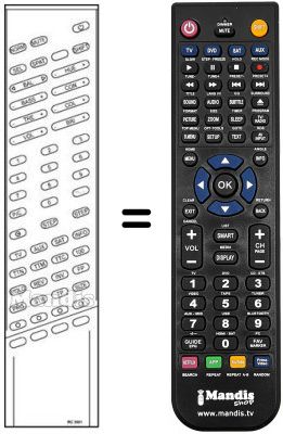 Replacement remote control RC3001
