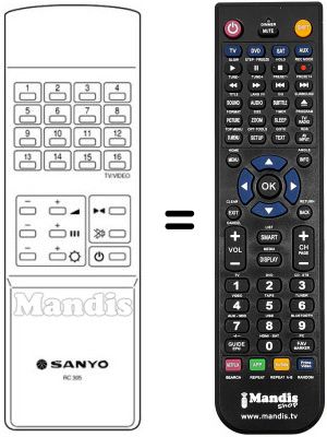 Replacement remote control RC305