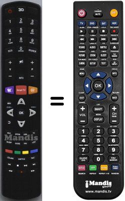 Replacement remote control Thomson 42 FU 5553 Replacement remote control Thomson 42 FU 5553