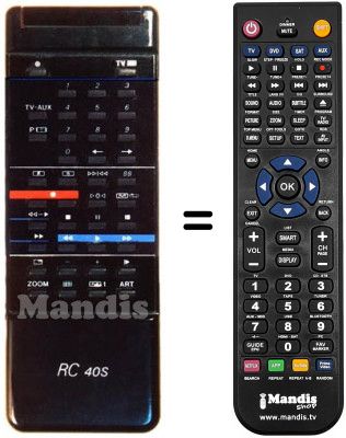 Replacement remote control RC40S