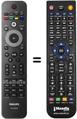 Replacement remote control Philips 42PFL5604