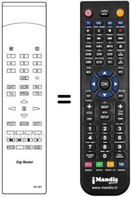 Replacement remote control RC501