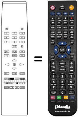 Replacement remote control RC504