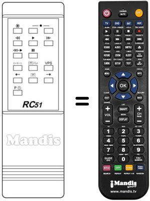 Replacement remote control RC-51