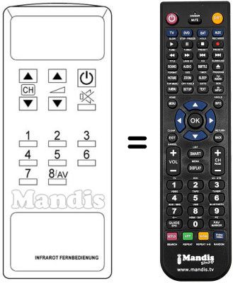 Replacement remote control Toshiba RC51KAMOSONIC Replacement remote control Toshiba RC51KAMOSONIC