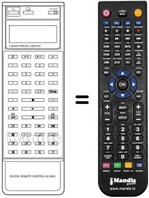 Replacement remote control Samsung RC5690 Replacement remote control Samsung RC5690