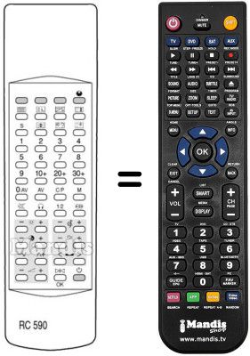 Replacement remote control RC590