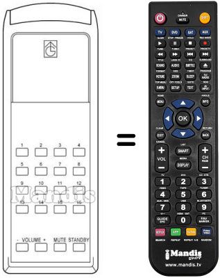 Replacement remote control RC60