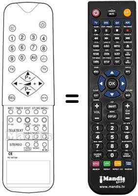 Replacement remote control RC647340