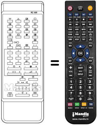 Replacement remote control Loewe RC659