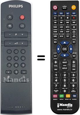 Replacement remote control Philips 52ZZ3535-18B