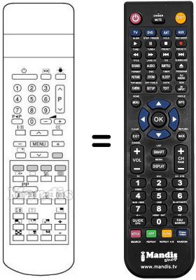 Replacement remote control RC8077 / VE