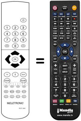 Replacement remote control RCF602