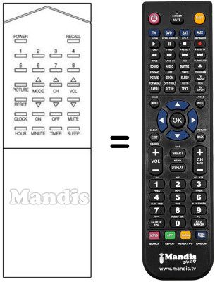 Replacement remote control RM105