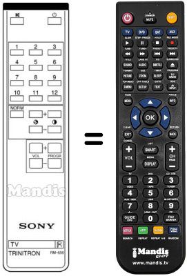 Replacement remote control Sony RM-656