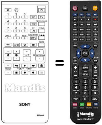 Replacement remote control Samsung RM663 Replacement remote control Samsung RM663