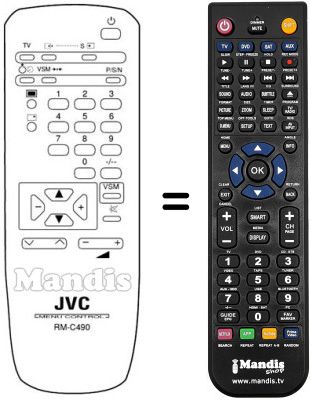 Replacement remote control RM-C490