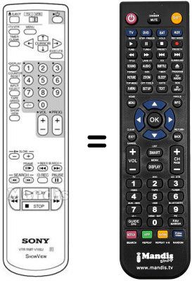 Replacement remote control RMT-V166J