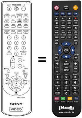 Replacement remote control Sony SLV-SX80VC