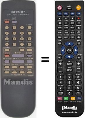 Replacement remote control Sharp VCA39