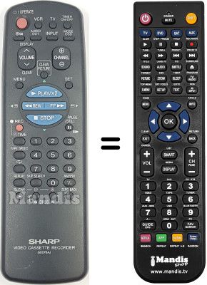 Replacement remote control Sharp VC-MH60GM