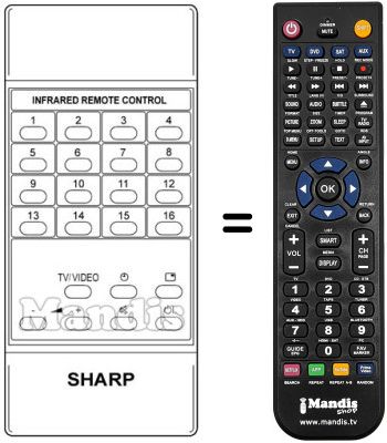 Replacement remote control RRMCG0456CESA