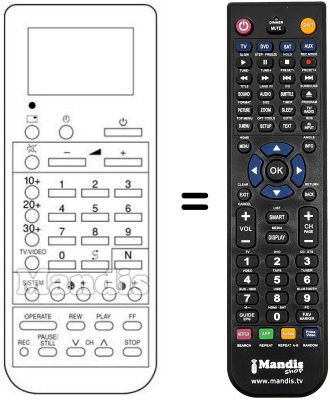 Replacement remote control Sharp RRMCG0552CESA