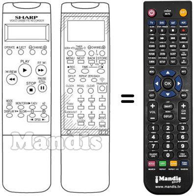 Replacement remote control RRMCG0907GE