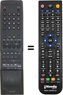 Replacement remote control Sharp RRMCG1023BMSA