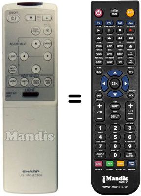 Replacement remote control Sharp RRMCG1292CESA