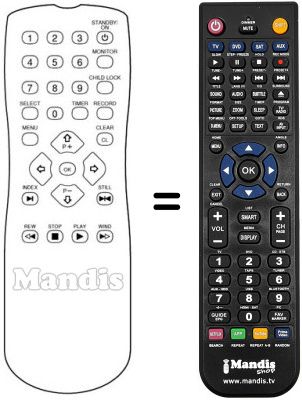 Replacement remote control Irradio MV237