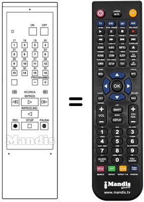 Replacement remote control REMCON472 Replacement remote control REMCON472