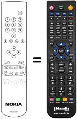 Replacement remote control Nokia MP55A2