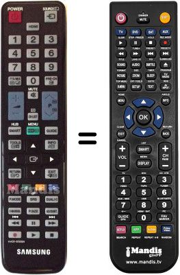 Replacement remote control Samsung UE37D5700RS/XZG