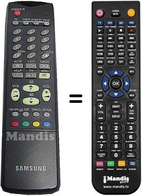 Replacement remote control Samsung CW30A90SD