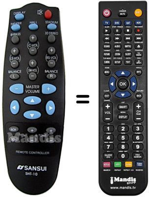 Replacement remote control Telefunken TSP200 Replacement remote control Telefunken TSP200