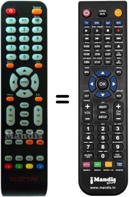 Replacement remote control SCEPTRE E325HD
