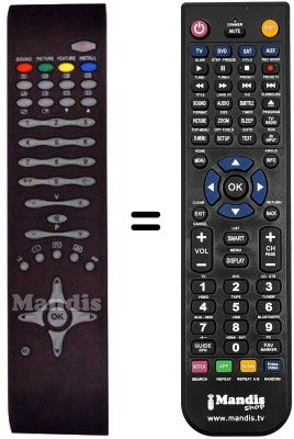 Replacement remote control RC1080 Replacement remote control RC1080