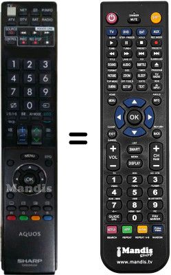 Replacement remote control Sharp LC46LE814E