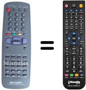 Replacement remote control Sharp RRMC-G1072BMSA