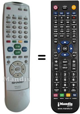 Replacement remote control Sharp RRMC-GA026WJSA