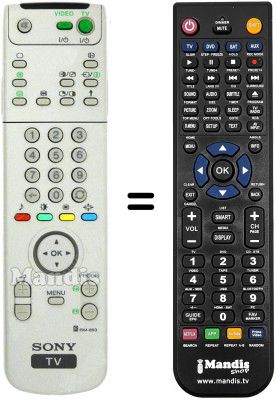 Replacement remote control Sony KP-61PS2 Replacement remote control Sony KP-61PS2