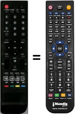 Replacement remote control SWEEX SUP5950