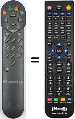 Replacement remote control Saba T7016Y