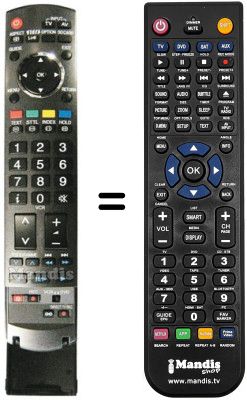 Replacement remote control Panasonic TX-32LZD70F