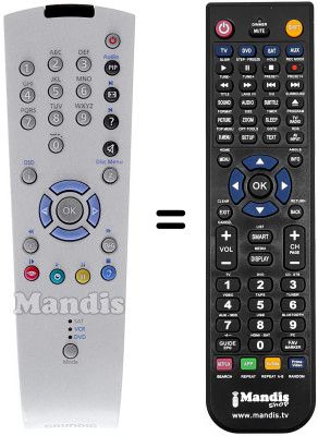 Replacement remote control Grundig M84-212-8 DOLBY Replacement remote control Grundig M84-212-8 DOLBY