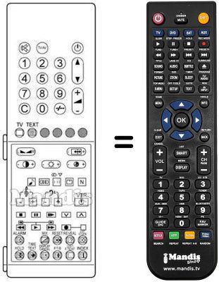 Replacement remote control Panasonic TX-25A1