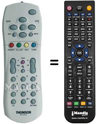 Replacement remote control Thomson 21655620 Replacement remote control Thomson 21655620