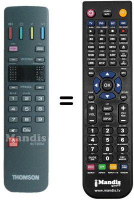 Replacement remote control Thomson 72DF68L-N Replacement remote control Thomson 72DF68L-N